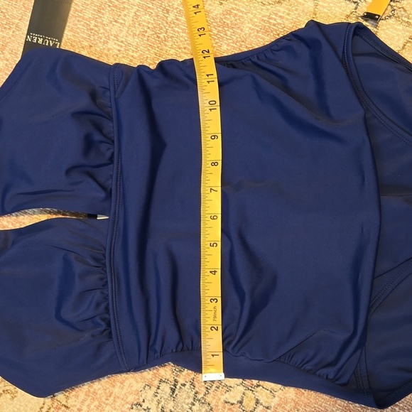 Ralph Lauren Blue Stylish Keyhole Halter Top Side Shirring Swimsuit Size 6 - Picture 7 of 7